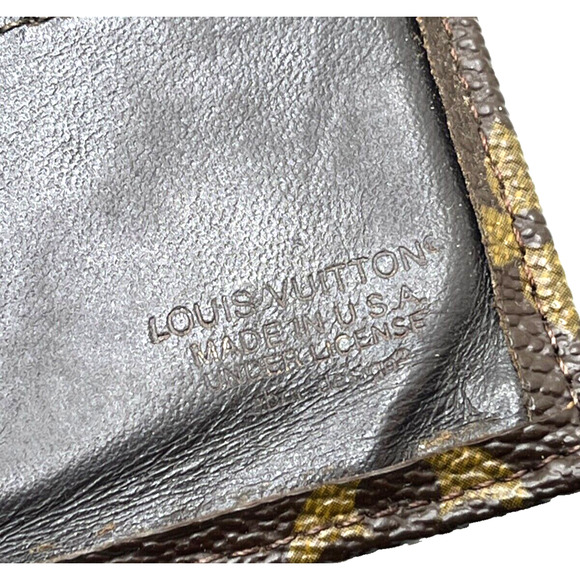 Louis Vuitton Monogram Clutch Wallet Vintage Cowhide Leather EUC - Picture 7 of 8